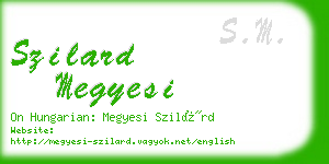 szilard megyesi business card